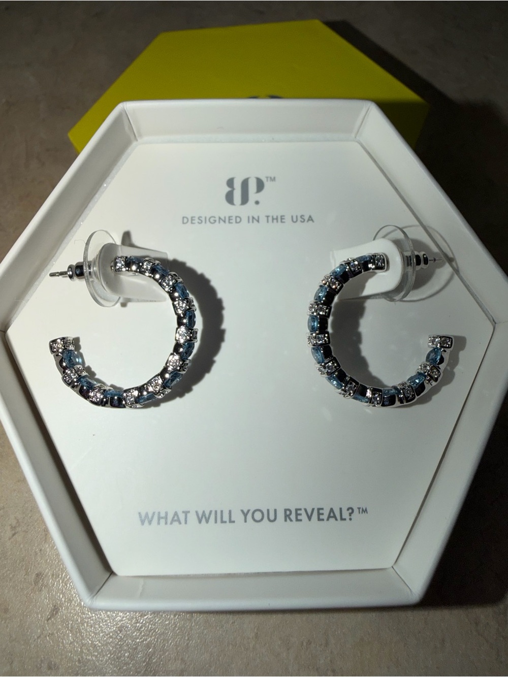 Bomb Party RETRO Earrings-Into The Journey Blue Zircon Spinel on Rhodium